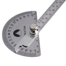 Stainless Steel Adjustable Protractor 180 Degree Rotary Measuring Ruler
