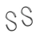 2 Pieces 4mm Thickness 40mm Long S Shaped Marine 316 Stainless Steel Hanging