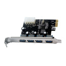 4 Ports USB 3.0 PCI-E  4Pin Power Expansion Card Adapter For Computer