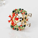 1X Fashion Personality Women's Christmas Brooches Pin Rhinestone Covered Sc