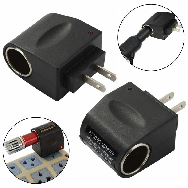 110V-220V AC Wall US Plug to 12V DC Car Charger Power Socket Converter Adapter