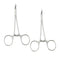 2 Pcs Dog Ear Cleaning Pliers Hair Clamp Tweezers Pet Forceps Curved Small