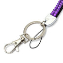 Purple Strap Lanyard Bling Rhinestone Crystal Custom for ID Badge Key Ring