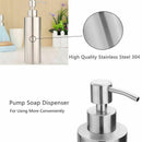 Stainless Steel Pump Soap Lotion Dispenser Liquid Shampoo Bottle Kitchen Ba Q7I2