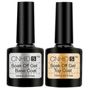 Cnhids 2Pcs/Lot Nail Gel Polish Nail Gel No-Clean Top Coat Top It Off + Bas