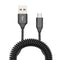 Spiral Coiled Micro USB Male To USB 3.0 Male Adapter Spring Cable 1.8M