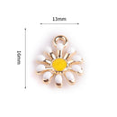 10Pcs/Set Enamel Alloy Sunflower Shape Charms Pendant DIY Craft Jewelry Mak B^X