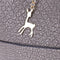 Women Fashion Crossbody Bag PU Plaid Deer Pendant Shoulder Bag(Grey)