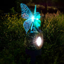 RGB+White LED Outdoor Flower Fairy Solar Lawn Lamp Courtyard Garden Lights