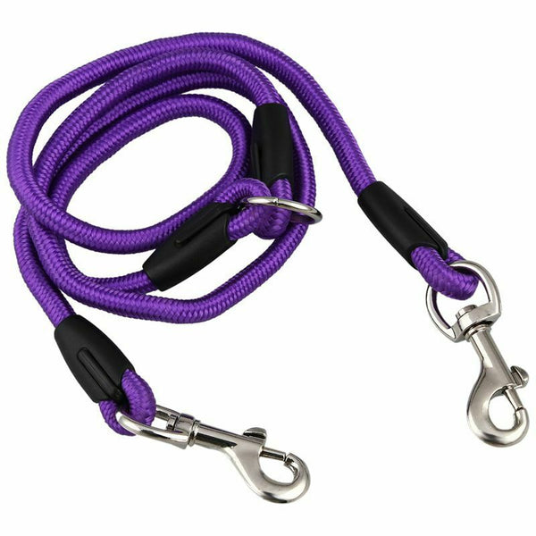 Nylon Duplex Double Coupler Twin Lead Two Way Two Pet Dogs Walking Leash Sa L2H3