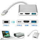 Type-C Aluminum 4k HD 3IN1 Usb C Type C to Hdmi Converter Cable for Pro MacBook