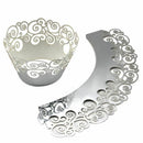 Cupcake Wrappers 60 Filigree Artistic Bake Cake Paper Cups Little Vine Lace W2S4