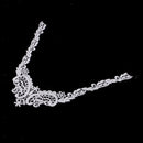 Beautiful Cotton Embroidery Venise Neckline Lace Collar Costume Dress White