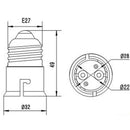 E27 to B22 Bayonet Cap to Edison Screw ES Light Bulb Fitting Converter Supp D1T0
