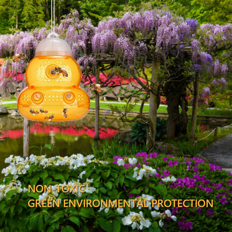 2pcs Wasp Trap Beehive Catcher Repellent Hanging Plastic Bottle Wasp Traps