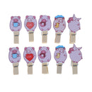 10pcs pig Wooden Clothe Photo Paper Peg Clothespin Craft Clips LJ