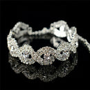 Deluxe Austrian Crystal Bracelet Women Infinity Rhinestone Bangle Gift OZ