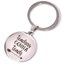 Engraved Letter Stainless Steel Keychain Keyring Best Gift for Teacher Jewe B3C
