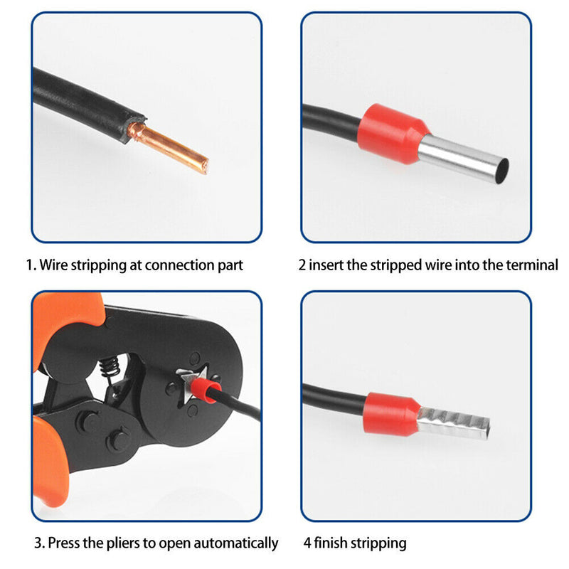 1200pcs Tubular Terminal Wire Connection Crimp Insulated Tube Terminals Set