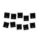 10X 25*23*16MM TO220 Transistor Aluminum Radiator Heat Sink With 2Pin Hot!