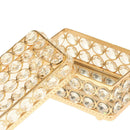 Crystal Jewelry Box Rhinestone Ring Bracelet Organizer Storage Case Dresser
