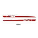 2pcs Car Side Body Vinyl Decals Long Stripe Stickers for Mercedes-Benz(Red)