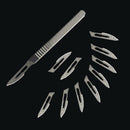 10Pcs Sterile Carbon Scalpel Blades Surgical With Scalpel New