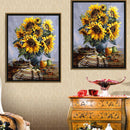 Sun Flower 40x30cm DIY Paint By Numbers Oil Painting Kit Canvas