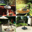 Bird Bath Fountain Solar-Powered Water Pumps Floating Outdoor Parts Pond Ga O5E4