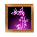 DIY 5D Diamond Embroidery Purple Butterfly Painting Cross Stitch Home Decor