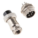 GX16 5Pin Aviation Pug Male+Female Panel Metal Connector Socket