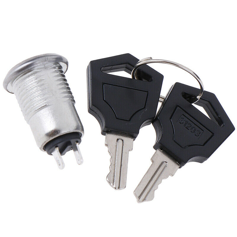 1pc 12mm Mini Key Switch ON/OFF Lock Switch KS-02 KS02 Electronic Switch 3A  Kw