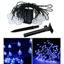 LED Solar Fairy Light Bulb String Outdoor Wedding  Blue 5m 20Bulbs