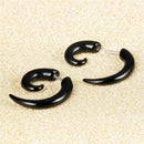 Punk Stud Earrings Rock Men Black Earrings Women PVC Anti Allergy Earrings BX