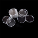 10Pcs 50mm Clear Round Cases Coin Storage Capsules Holder Round Plastic Case M&O