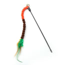 Cat Teasing Stick Colorful Pompom Feather Wand Fun Pet Teaser Rod Toys (05)