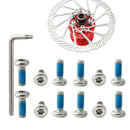 12pcs MTB Bike Disc Brake Bolts Rotor Cycling T25 Screws with  Wrench Key