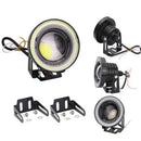 2x 2.5'' 15W Car White COB LED Projector Angel Eyes Blue Ring DRL Fog Light L Hn