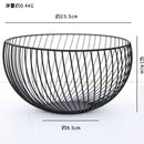 Fruit Basket Candy Cookie Snack Bowl Kitchen Vegetable Food Holder-Black
