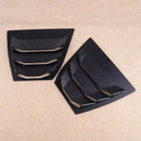 Black Side Window Louver Vent Cover Trim Panel Fit For Mazda 3 Axela 2014-2017
