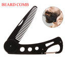 Mens womens beauty handmade folding pocket clip hair moustache beard comb OZ