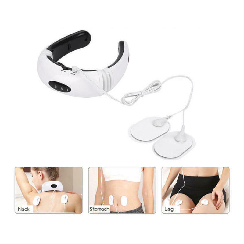 Cervical Neck Massager Physical Therapy Electromagnetic Shock Pulse Pain Relief