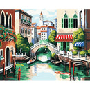 DIY Town Painting By Numbers Kit Hand Painted Canvas Oil Art Picture Gift