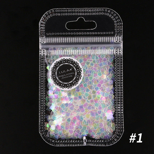 Lulaa 12 Colors/Set Shiny Round Hexagonal Heart-Shaped Five-Pointed Star Sh K8Y6