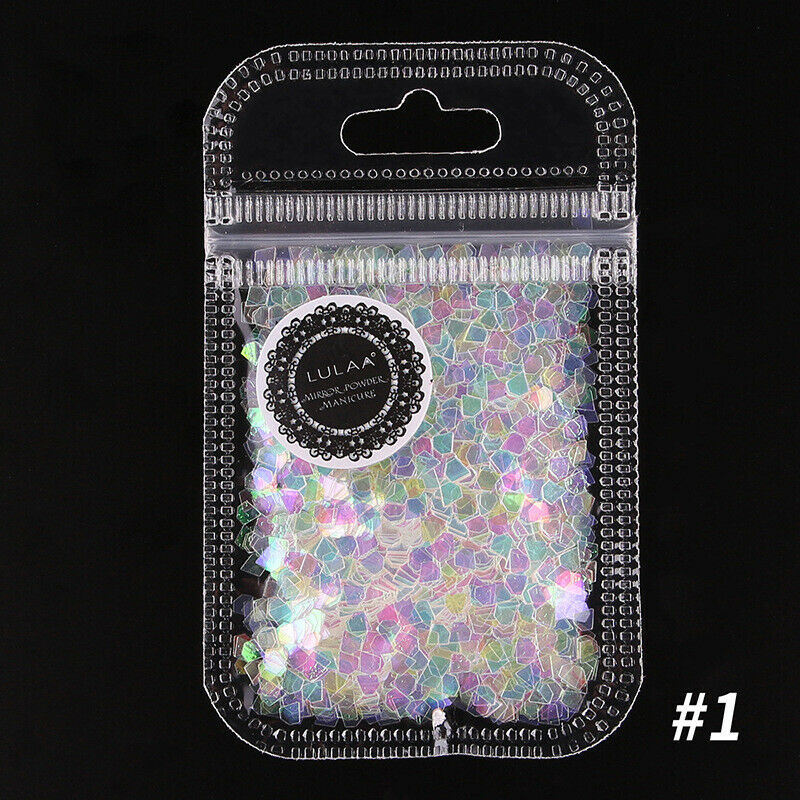 Lulaa 12 Colors/Set Shiny Round Hexagonal Heart-Shaped Five-Pointed Star Sh K8Y6