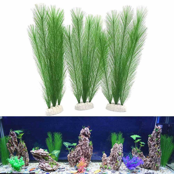 Artificial Plants Lawn Garden Plastic Grass Aquarium Fish Tank Decor-Landscape