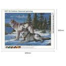 5D DIY Full Drill Diamond Painting Quiet Wolves Cross Stitch Embroidery Kit