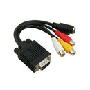PC VGA to S-Video AV 3RCA TV Out Converter Adapter Cable