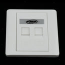 Lovoski Face Plate Wall Socket RJ45/RJ11 Ethernet Single Gang 2 Ports