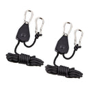 2Pcs Rope Clip Hanger Grow Light Ratchet Hanger 150lbs Capacity 6.56Ft Long